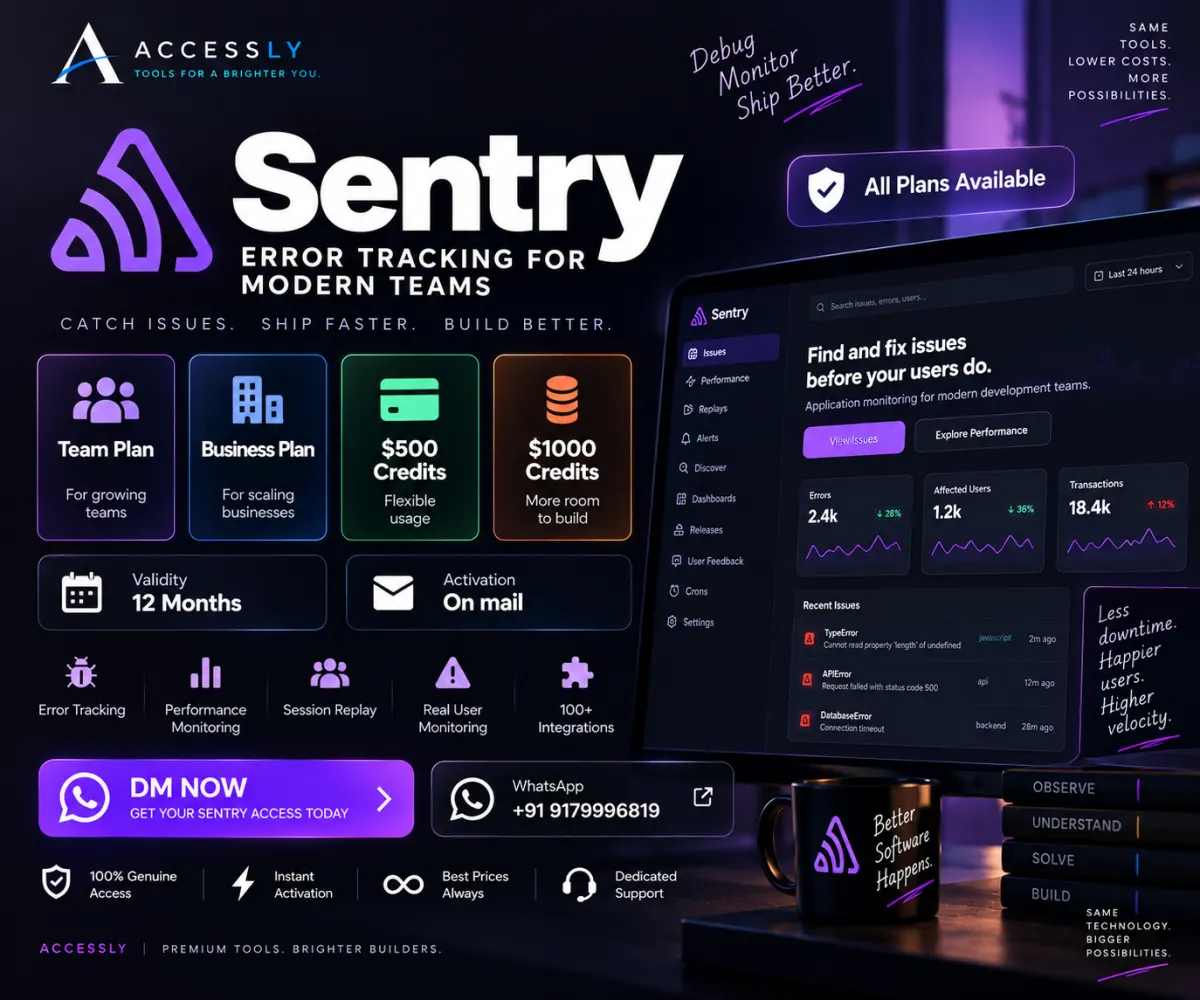 Sentry error monitoring creative