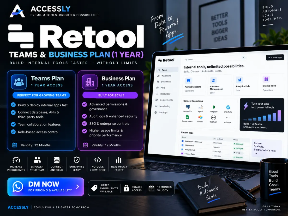 Retool internal tools platform creative