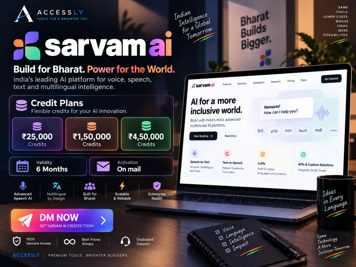 Sarvam AI multilingual platform creative